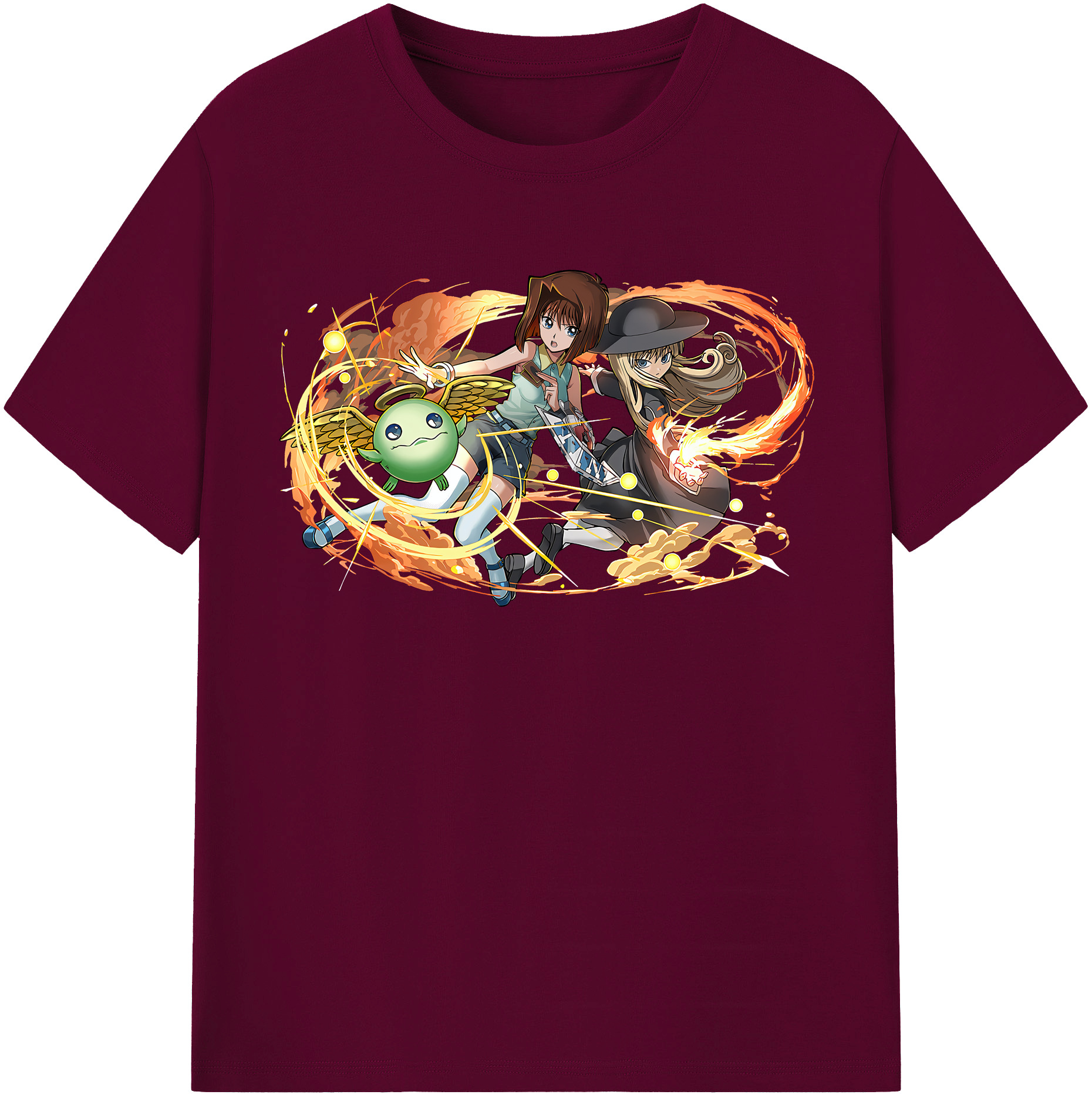 （画像用） 遊☆戯☆王 Yu-Gi-Oh! レディースカジュアルプリントTシャツ（綿100％）